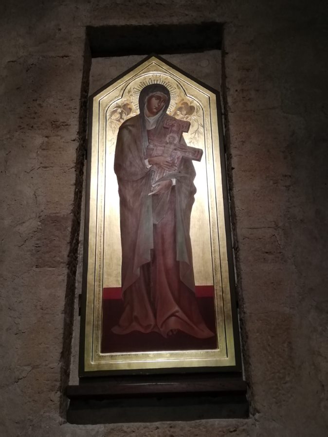Ikone der hl. Klara im Schlafsaal von S. Damiano