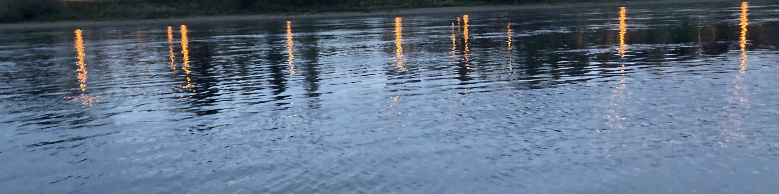 Wasserspiegelung in der Elbe