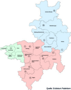 Karte Hoffnungsorte Erzbistum Paderborn